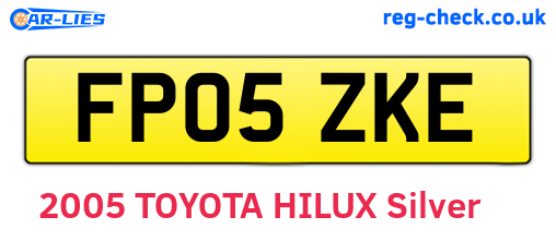 FP05ZKE are the vehicle registration plates.