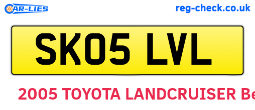SK05LVL are the vehicle registration plates.