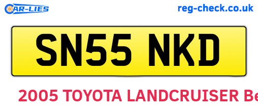 SN55NKD are the vehicle registration plates.