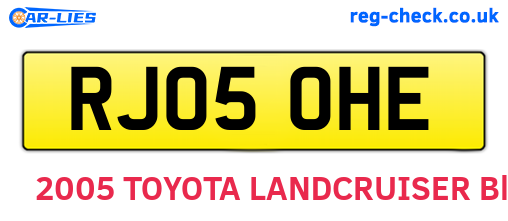 RJ05OHE are the vehicle registration plates.