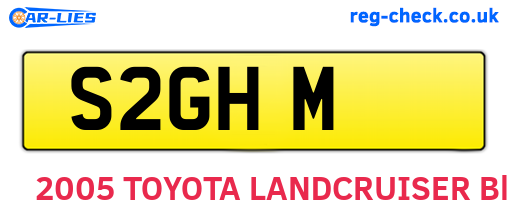 S2GHM are the vehicle registration plates.