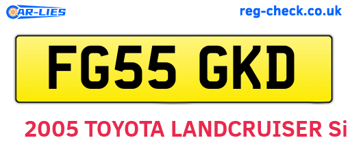 FG55GKD are the vehicle registration plates.