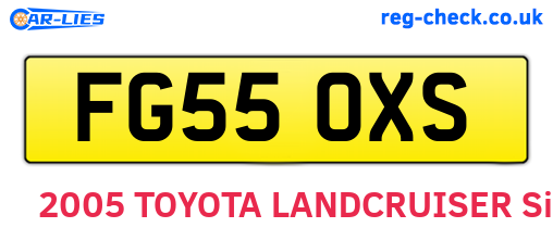 FG55OXS are the vehicle registration plates.