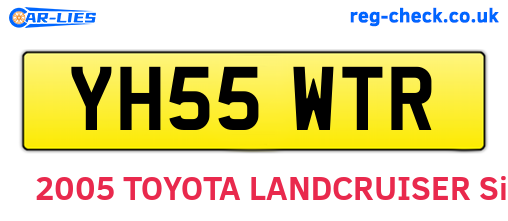 YH55WTR are the vehicle registration plates.