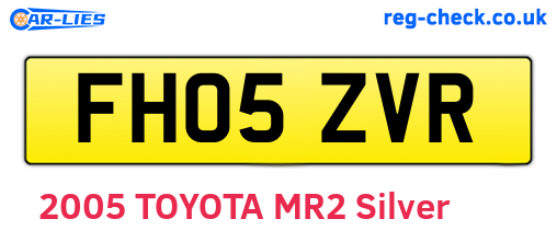 FH05ZVR are the vehicle registration plates.