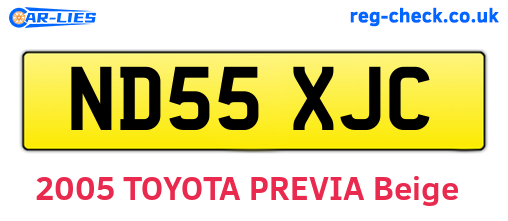 ND55XJC are the vehicle registration plates.
