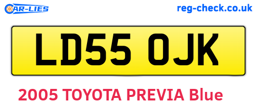 LD55OJK are the vehicle registration plates.