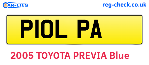P10LPA are the vehicle registration plates.