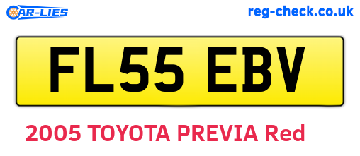 FL55EBV are the vehicle registration plates.