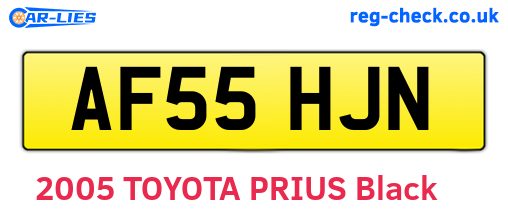 AF55HJN are the vehicle registration plates.
