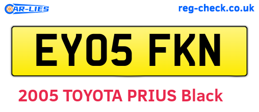 EY05FKN are the vehicle registration plates.