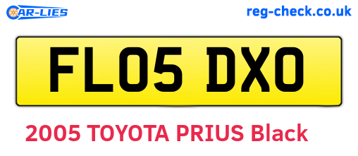 FL05DXO are the vehicle registration plates.