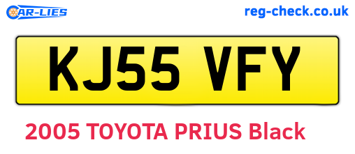 KJ55VFY are the vehicle registration plates.