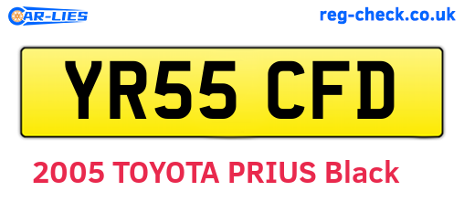 YR55CFD are the vehicle registration plates.