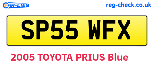 SP55WFX are the vehicle registration plates.