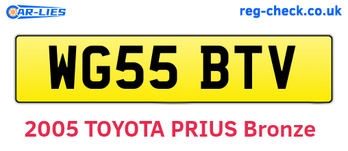 WG55BTV are the vehicle registration plates.
