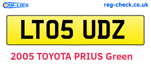 LT05UDZ are the vehicle registration plates.