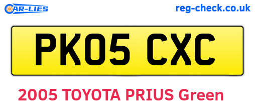 PK05CXC are the vehicle registration plates.