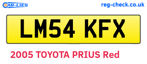 LM54KFX are the vehicle registration plates.