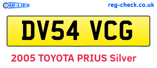 DV54VCG are the vehicle registration plates.