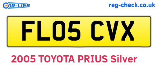 FL05CVX are the vehicle registration plates.