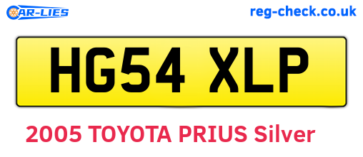 HG54XLP are the vehicle registration plates.