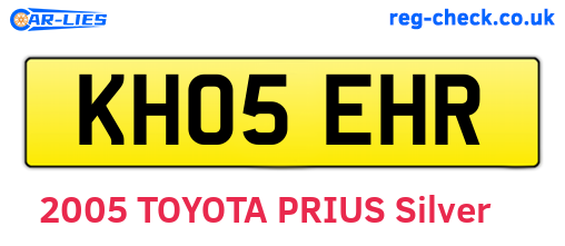 KH05EHR are the vehicle registration plates.