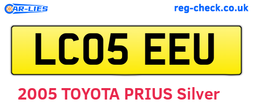 LC05EEU are the vehicle registration plates.