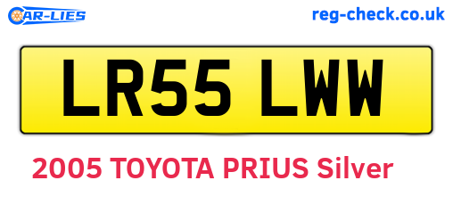 LR55LWW are the vehicle registration plates.