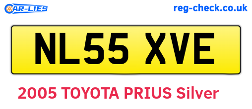 NL55XVE are the vehicle registration plates.