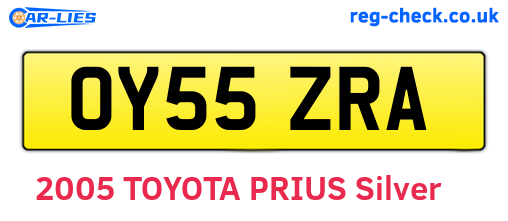 OY55ZRA are the vehicle registration plates.