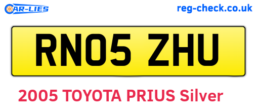 RN05ZHU are the vehicle registration plates.