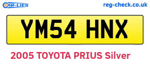YM54HNX are the vehicle registration plates.