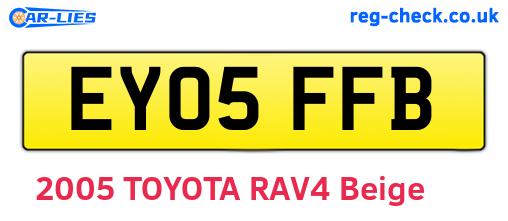 EY05FFB are the vehicle registration plates.