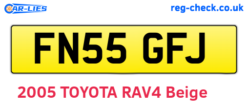 FN55GFJ are the vehicle registration plates.