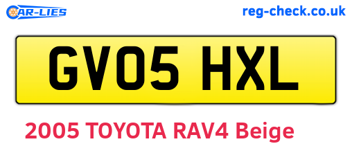 GV05HXL are the vehicle registration plates.