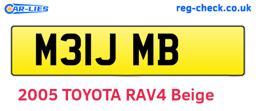 M31JMB are the vehicle registration plates.