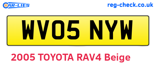 WV05NYW are the vehicle registration plates.