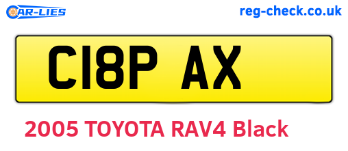 C18PAX are the vehicle registration plates.