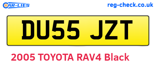 DU55JZT are the vehicle registration plates.