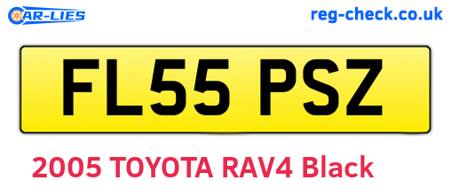 FL55PSZ are the vehicle registration plates.