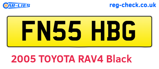 FN55HBG are the vehicle registration plates.
