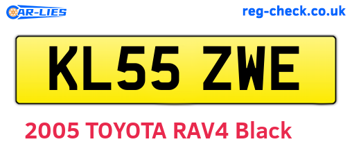 KL55ZWE are the vehicle registration plates.