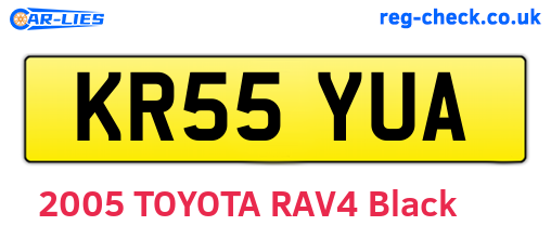 KR55YUA are the vehicle registration plates.