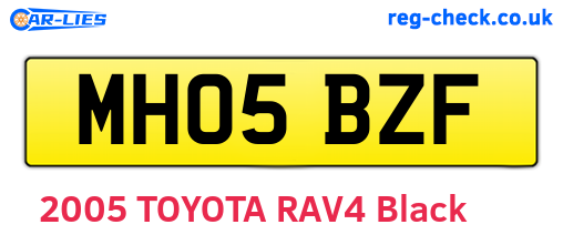 MH05BZF are the vehicle registration plates.