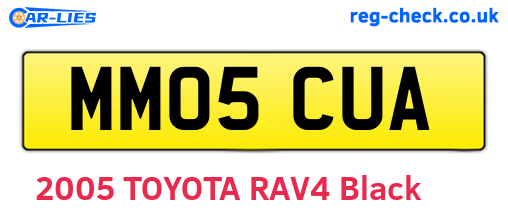 MM05CUA are the vehicle registration plates.