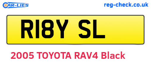 R18YSL are the vehicle registration plates.