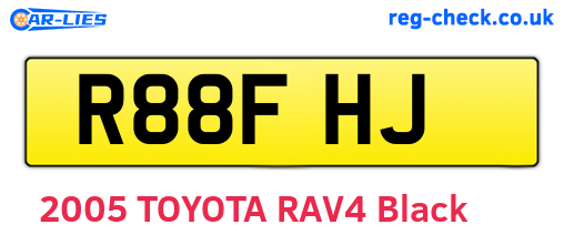 R88FHJ are the vehicle registration plates.