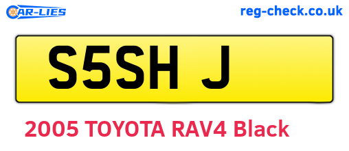 S5SHJ are the vehicle registration plates.