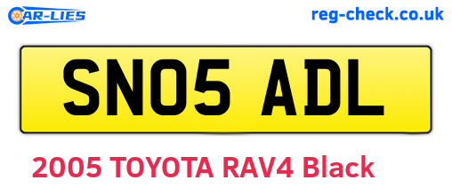 SN05ADL are the vehicle registration plates.